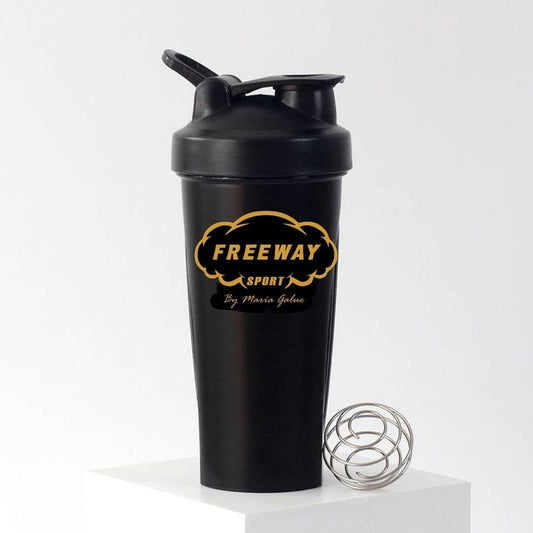 Freeway Sport 600ml BPAfree plastic fitness workout protein shakes blend shaker bottle with mixer ball