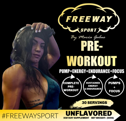Freeway Sport Preworkout - Contains 300mg of Caffeine - Pre Work Out with Amino Acids to Increase Pump, Energy + Endurance (UNFLAVORED)