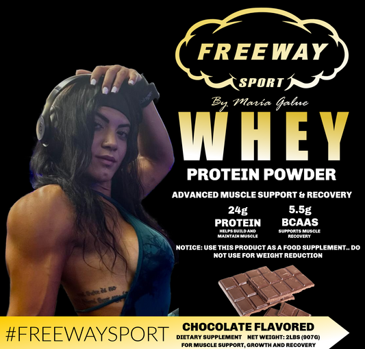 Freeway Sport Chocolate Protein Powder - 24g Protein, 100% Protein + Vitamins and Minerals - Supports Muscle Energy, Recovery and Growth
